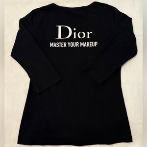 Christian Dior “Master Your Makeup” l Logo Tee Top Cotton Size Small Designer